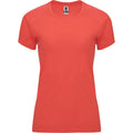 Fluorescent Coral - Front - Roly Womens-Ladies Bahrain Short-Sleeved Sports T-Shirt