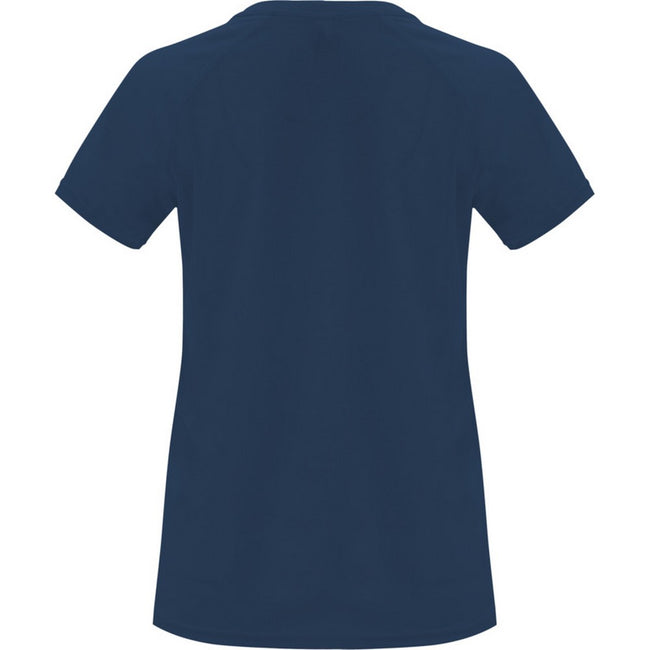 Navy Blue - Back - Roly Womens-Ladies Bahrain Short-Sleeved Sports T-Shirt