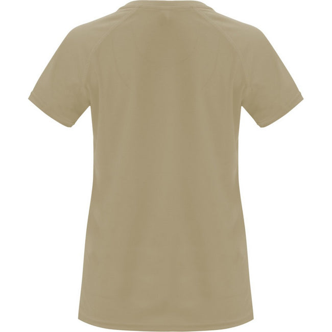 Dark Sand - Back - Roly Womens-Ladies Bahrain Short-Sleeved Sports T-Shirt