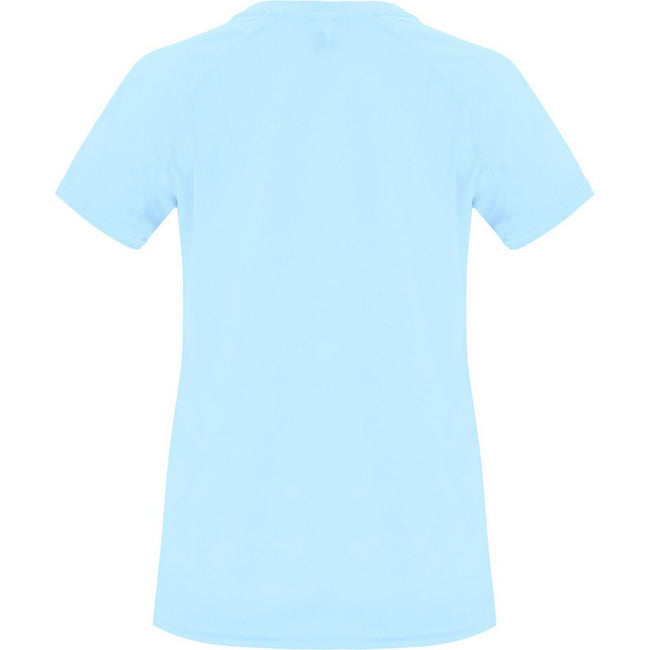 Sky Blue - Back - Roly Womens-Ladies Bahrain Short-Sleeved Sports T-Shirt