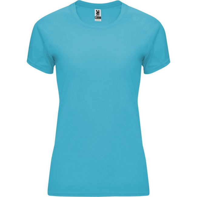 Turquoise - Front - Roly Womens-Ladies Bahrain Short-Sleeved Sports T-Shirt
