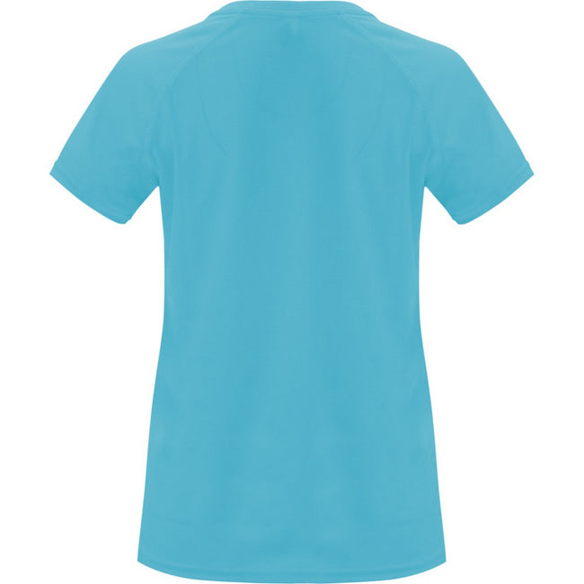 Turquoise - Back - Roly Womens-Ladies Bahrain Short-Sleeved Sports T-Shirt