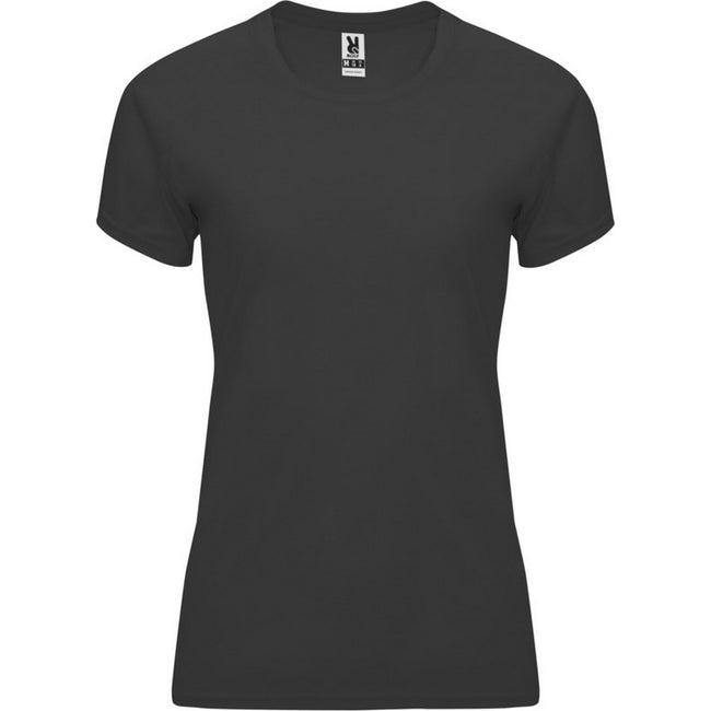 Dark Lead - Front - Roly Womens-Ladies Bahrain Short-Sleeved Sports T-Shirt