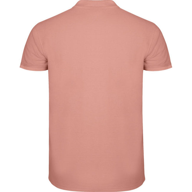 Clay Orange - Back - Roly Mens Star Short-Sleeved Polo Shirt