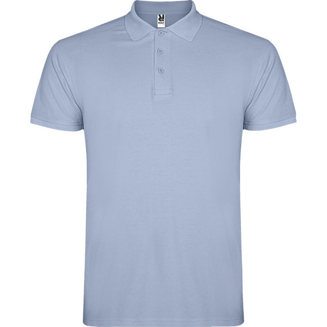 Zen Blue - Front - Roly Mens Star Short-Sleeved Polo Shirt
