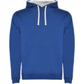 Royal Blue-White - Front - Roly Mens Urban Hoodie