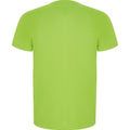 Lime - Back - Roly Childrens-Kids Imola Short-Sleeved Sports T-Shirt