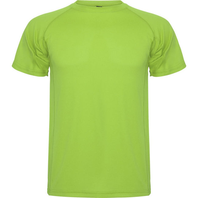 Lime - Front - Roly Mens Montecarlo Short-Sleeved Sports T-Shirt