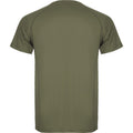 Military Green - Back - Roly Mens Montecarlo Short-Sleeved Sports T-Shirt