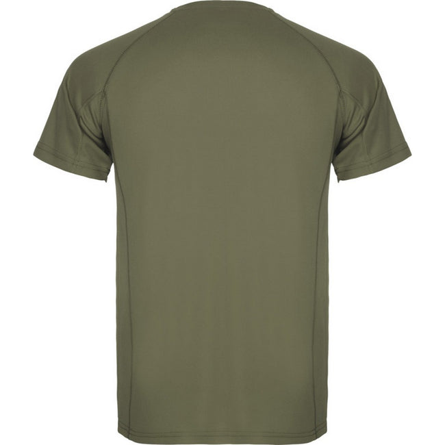 Military Green - Back - Roly Mens Montecarlo Short-Sleeved Sports T-Shirt