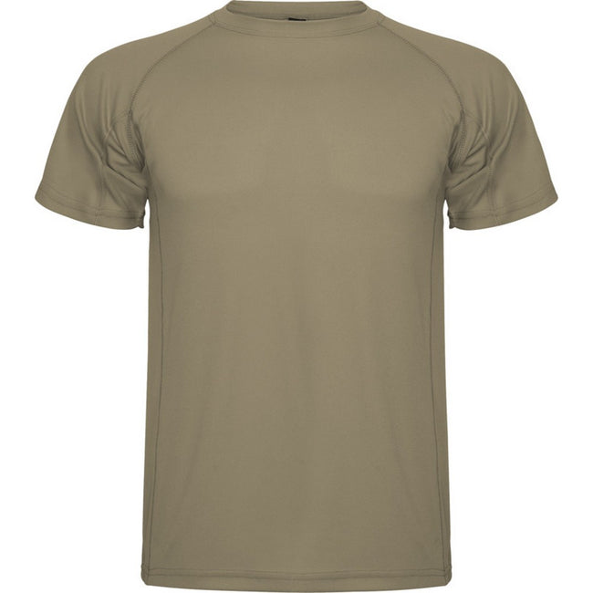 Dark Sand - Front - Roly Mens Montecarlo Short-Sleeved Sports T-Shirt
