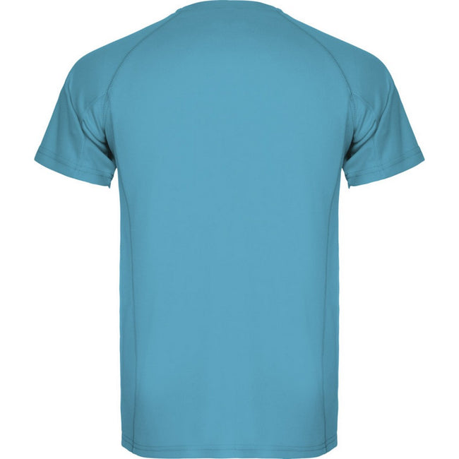 Turquoise - Back - Roly Mens Montecarlo Short-Sleeved Sports T-Shirt
