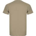 Dark Sand - Back - Roly Mens Montecarlo Short-Sleeved Sports T-Shirt