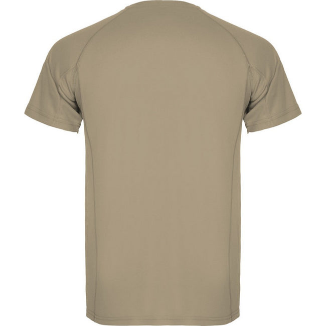 Dark Sand - Back - Roly Mens Montecarlo Short-Sleeved Sports T-Shirt