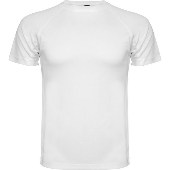 White - Front - Roly Mens Montecarlo Short-Sleeved Sports T-Shirt