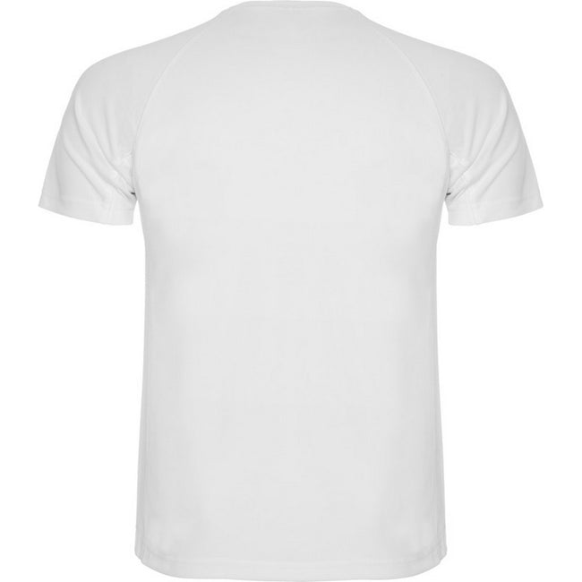 White - Back - Roly Mens Montecarlo Short-Sleeved Sports T-Shirt