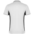 White-Solid Black - Back - Roly Unisex Adult Montmelo Short-Sleeved Sports Polo Shirt
