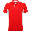 Red-White - Front - Roly Unisex Adult Montmelo Short-Sleeved Sports Polo Shirt