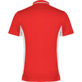 Red-White - Back - Roly Unisex Adult Montmelo Short-Sleeved Sports Polo Shirt