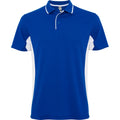 Royal Blue-White - Front - Roly Unisex Adult Montmelo Short-Sleeved Sports Polo Shirt
