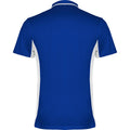 Royal Blue-White - Back - Roly Unisex Adult Montmelo Short-Sleeved Sports Polo Shirt