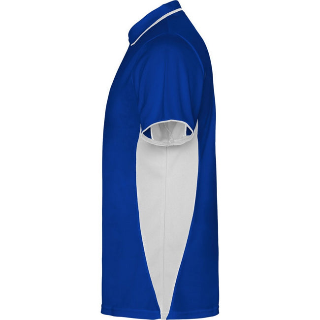 Royal Blue-White - Lifestyle - Roly Unisex Adult Montmelo Short-Sleeved Sports Polo Shirt