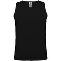 Solid Black - Front - Roly Childrens-Kids Andre Sports Vest Top
