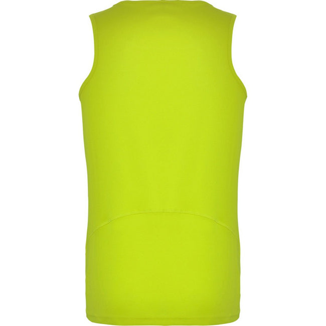 Fluorescent Yellow - Back - Roly Childrens-Kids Andre Sports Vest Top