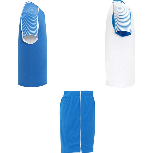 White-Royal Blue - Side - Roly Childrens-Kids Juve Sports Set