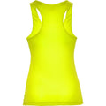 Fluro Yellow - Back - Roly Womens-Ladies Shura Sports Vest Top