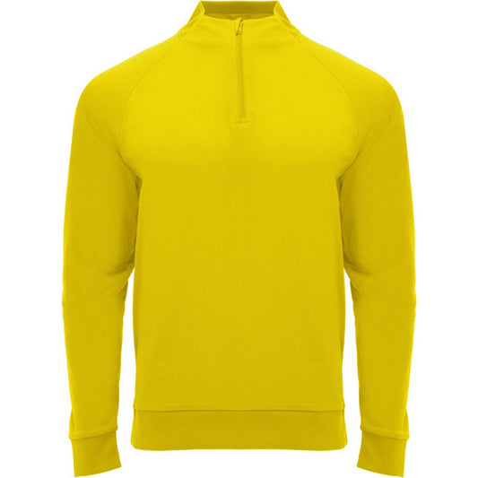 Yellow - Front - Roly Unisex Adult Epiro Quarter Zip Long-Sleeved Sweatshirt
