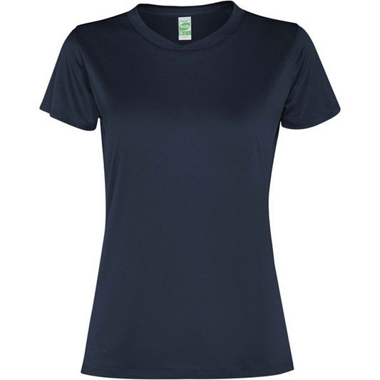 Navy Blue - Front - Roly Womens-Ladies Slam Short-Sleeved Sports T-Shirt