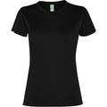 Solid Black - Front - Roly Womens-Ladies Slam Short-Sleeved Sports T-Shirt