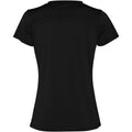 Solid Black - Back - Roly Womens-Ladies Slam Short-Sleeved Sports T-Shirt