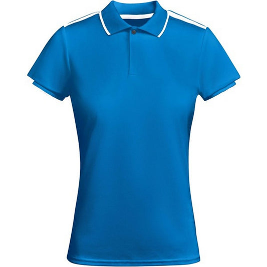 Royal Blue-White - Front - Roly Womens-Ladies Tamil Short-Sleeved Sports Polo Shirt