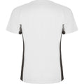 White-Dark Lead - Back - Roly Mens Shanghai Short-Sleeved Sports T-Shirt