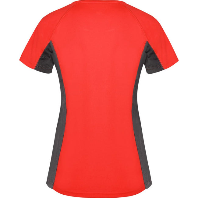Dark Lead - Back - Roly Womens-Ladies Shanghai Short-Sleeved Sports T-Shirt