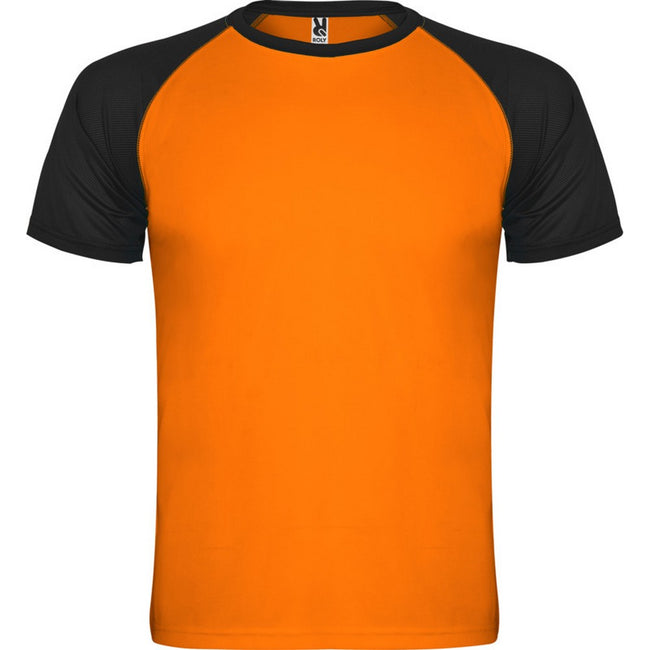 Solid Black - Front - Roly Unisex Adult Indianapolis Short-Sleeved Sports T-Shirt