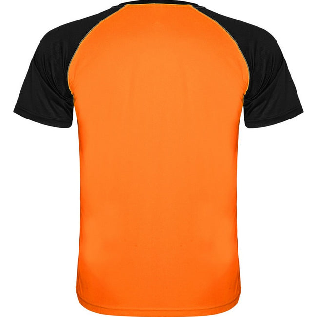 Solid Black - Back - Roly Unisex Adult Indianapolis Short-Sleeved Sports T-Shirt