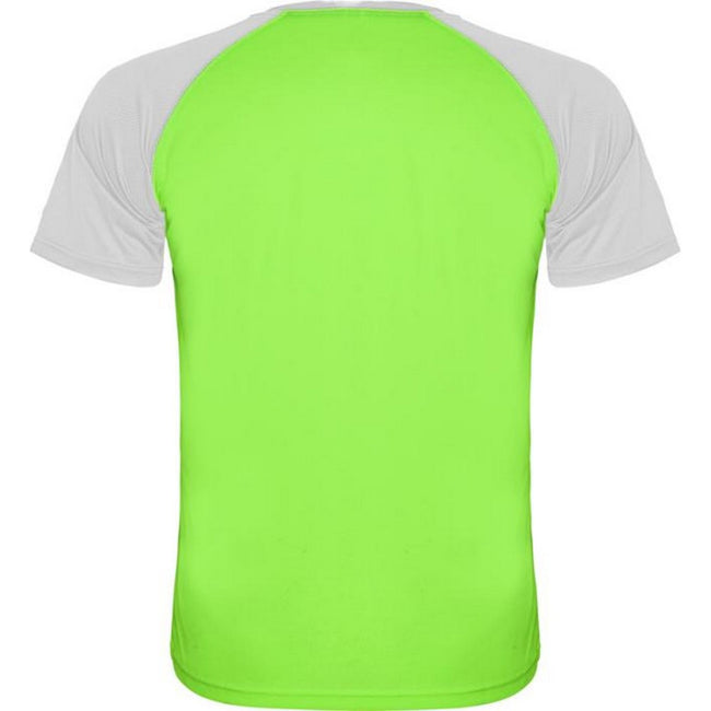 White - Back - Roly Unisex Adult Indianapolis Short-Sleeved Sports T-Shirt
