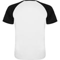 White-Solid Black - Back - Roly Unisex Adult Indianapolis Short-Sleeved Sports T-Shirt
