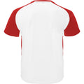 White-Red - Back - Roly Childrens-Kids Bugatti Short-Sleeved Sports T-Shirt