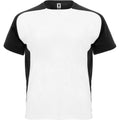 White-Solid Black - Front - Roly Childrens-Kids Bugatti Short-Sleeved Sports T-Shirt