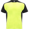 Fluorescent Yellow-Solid Black - Front - Roly Childrens-Kids Bugatti Short-Sleeved Sports T-Shirt