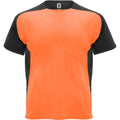 Fluorescent Orange-Solid Black - Front - Roly Childrens-Kids Bugatti Short-Sleeved Sports T-Shirt