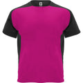 Fuchsia-Solid black - Front - Roly Childrens-Kids Bugatti Short-Sleeved Sports T-Shirt