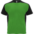 Fern Green-Solid Black - Front - Roly Childrens-Kids Bugatti Short-Sleeved Sports T-Shirt