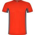 Red-Dark Lead - Front - Roly Childrens-Kids Shanghai Short-Sleeved Sports T-Shirt