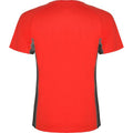 Red-Dark Lead - Back - Roly Childrens-Kids Shanghai Short-Sleeved Sports T-Shirt