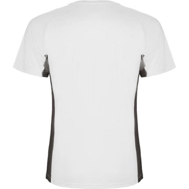 White-Dark Lead - Back - Roly Childrens-Kids Shanghai Short-Sleeved Sports T-Shirt